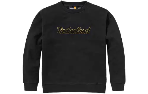 Timberland Sweatshirts Women's Black Crew Neck Moderate Regular