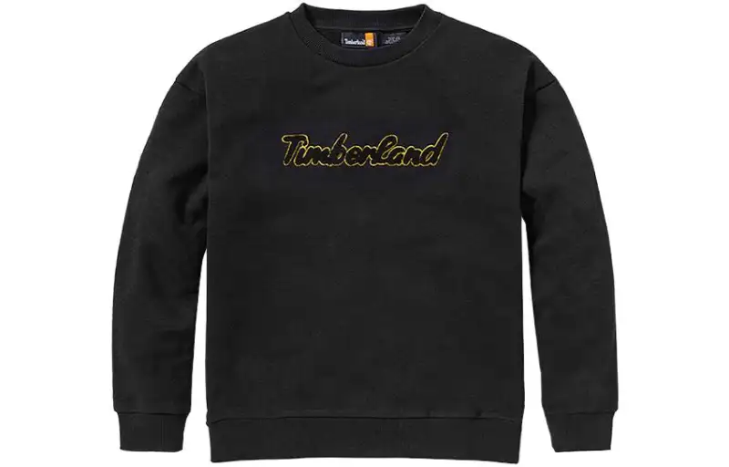 Timberland Sweatshirts Women's Black Crew Neck Moderate Regular
