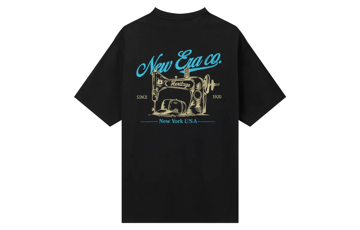 New Era T-Shirts Unisex Black Crew Neck
