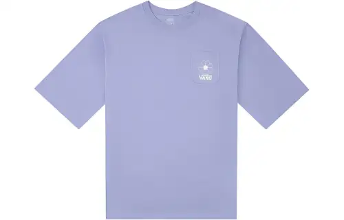 Vans T Shirts Women's Purple Crew Neck Moderate Straight Fit