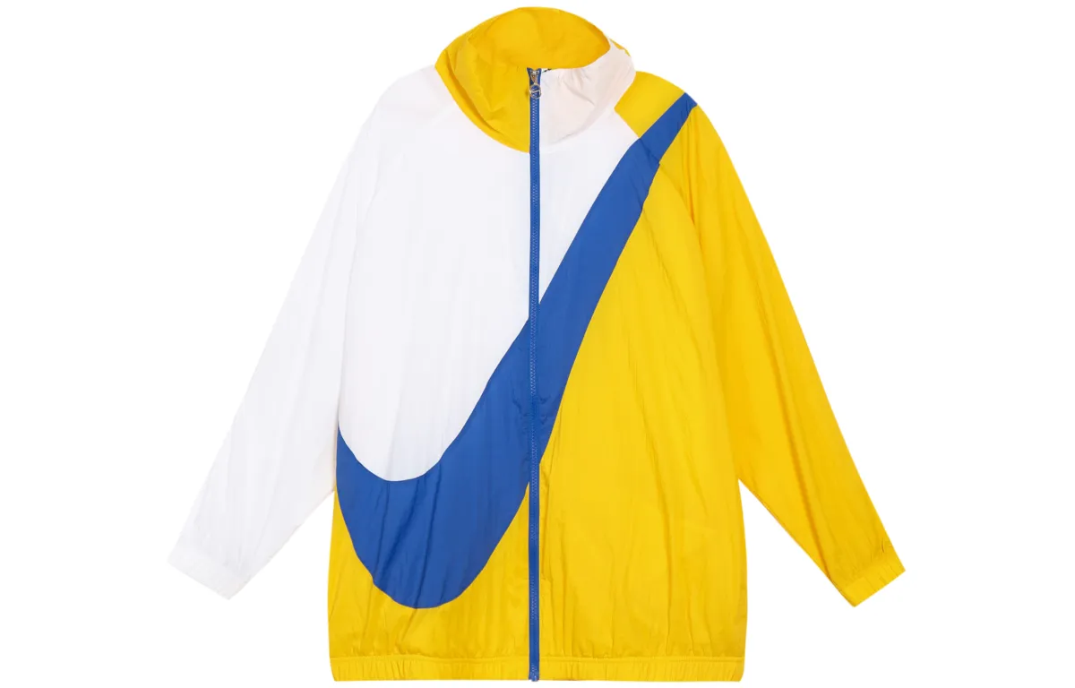 Nike Sportswear Woven Swoosh Jacket White/Blue/Yellow
