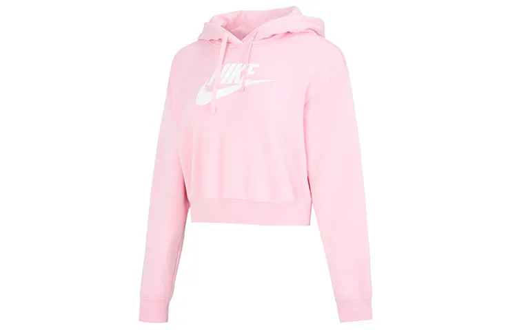 Nike Sportswear Club Fleece Women's Oversized Crop Graphic Hoodie Pink