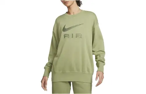 Nike Sweatshirts Women's Medium Olive Crew Neck Moderate Regular