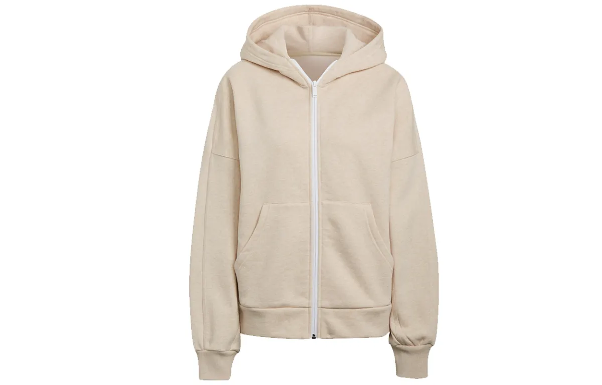 Adidas Jackets Women's Ecru Hooded Moderate Other