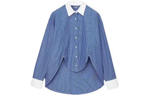 LOEWE Shirts Women's Blue Lapel Moderate Other