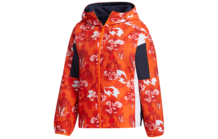 Женская куртка adidas Aop Block JKT (красная)