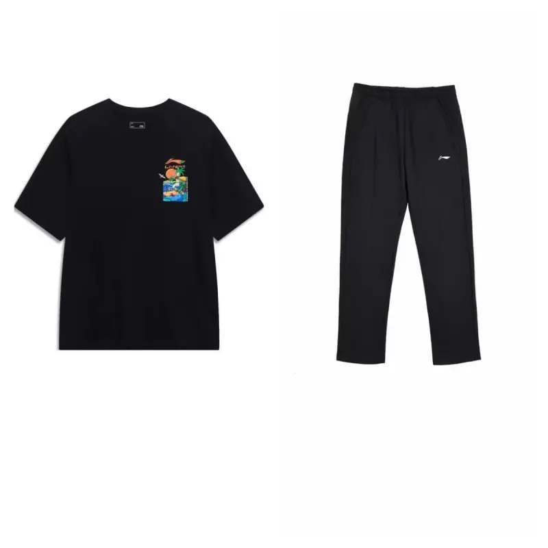 Li Ning Casual Sportswear Men's Crew Neck Moderate