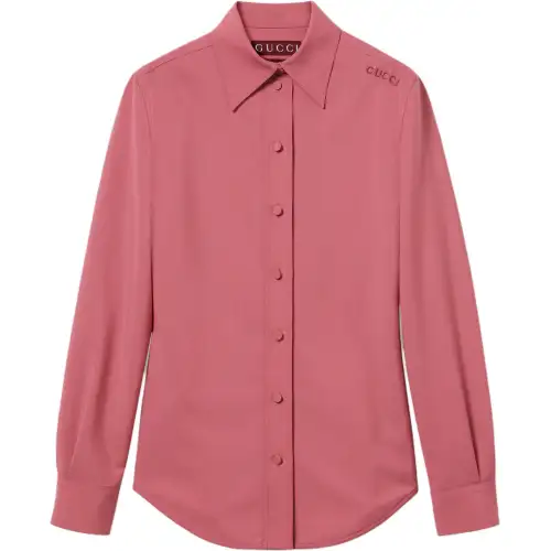 GUCCI Wool Mohair Shirt 'Vivid Blush'