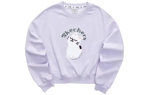 Skechers Sweatshirts Women's Photinia Purple/00FW Crew Neck Moderate Regular