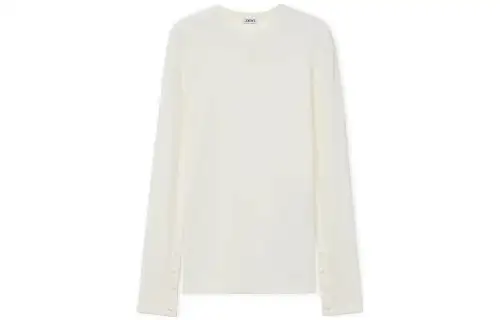 LOEWE Long Sleeve Top In Modal Ivory White