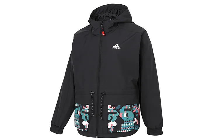 Adidas Chinese New Year Jackets Women's Black Hooded Moderate Other