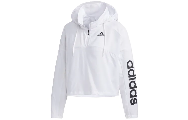 Adidas Jackets Women's White Hooded Moderate Other