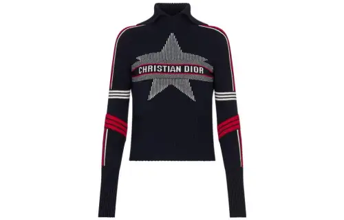 DIOR FW22 Cashmere Sweater Women's Navy Blue
