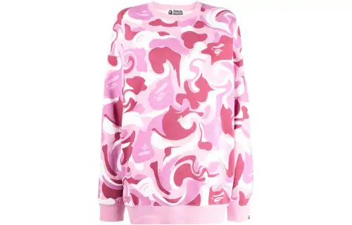 A Bathing Ape heart pattern logo sweater