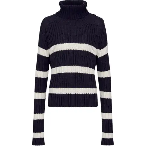 DIOR Knitwear Women's Navy Turtleneck Moderate Other