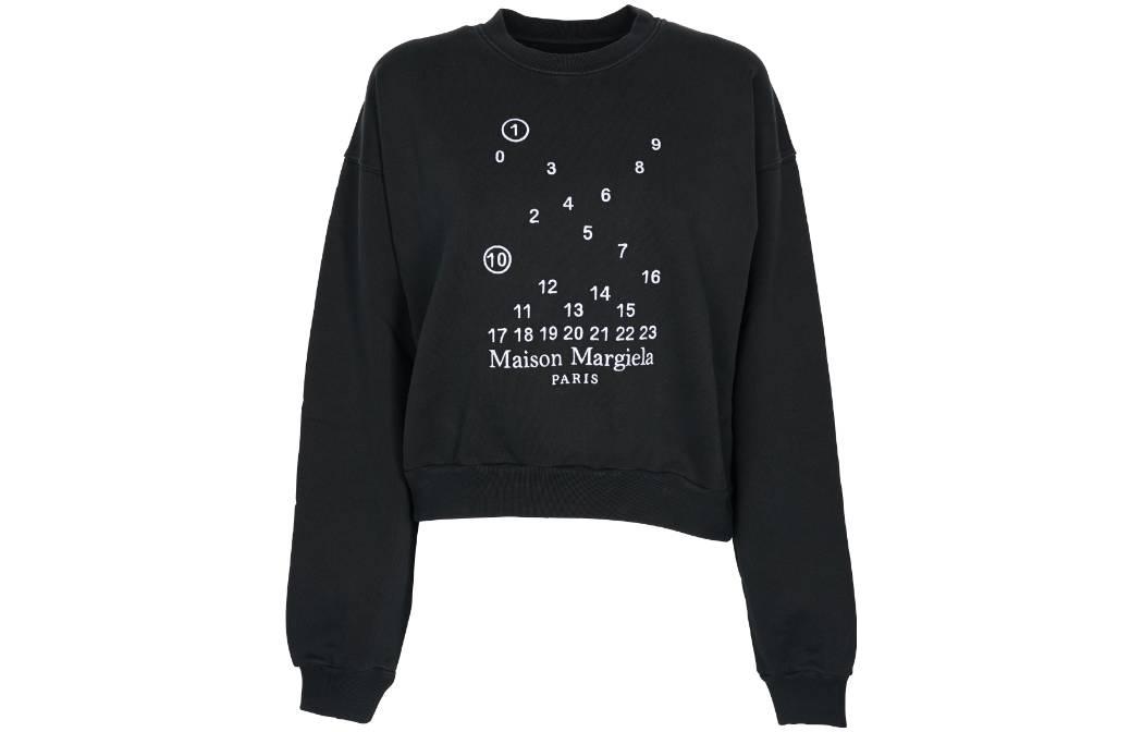 Maison Margiela numbers-motif cotton sweatshirt