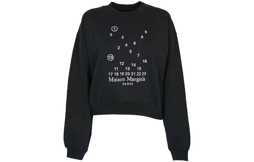 Maison Margiela numbers-motif cotton sweatshirt