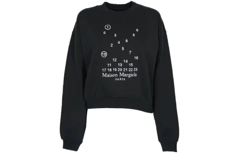 Maison Margiela numbers-motif cotton sweatshirt