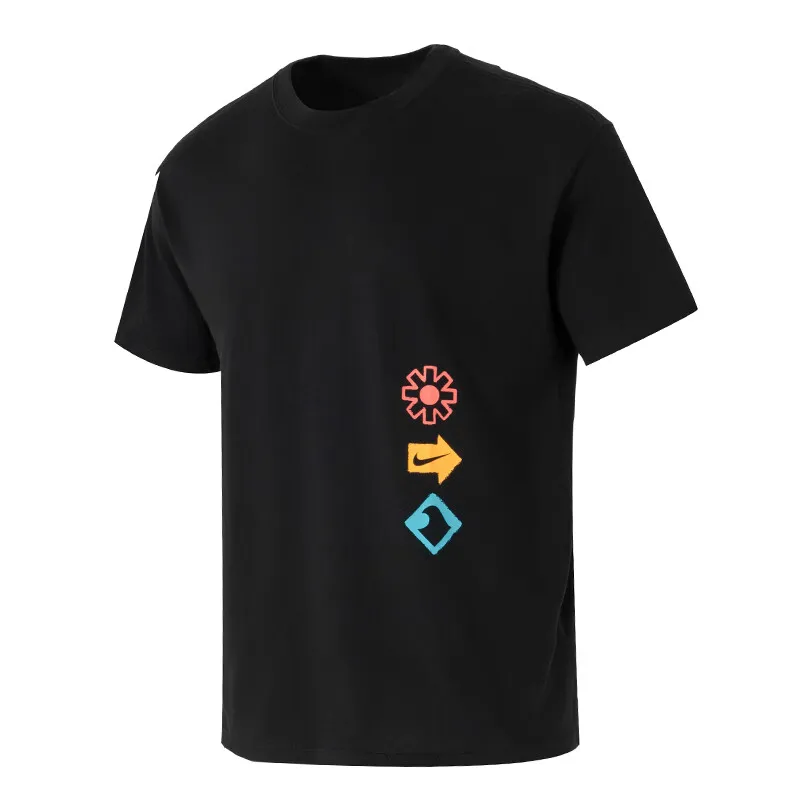 Nike T-Shirts Men's Black Crew Neck Moderate