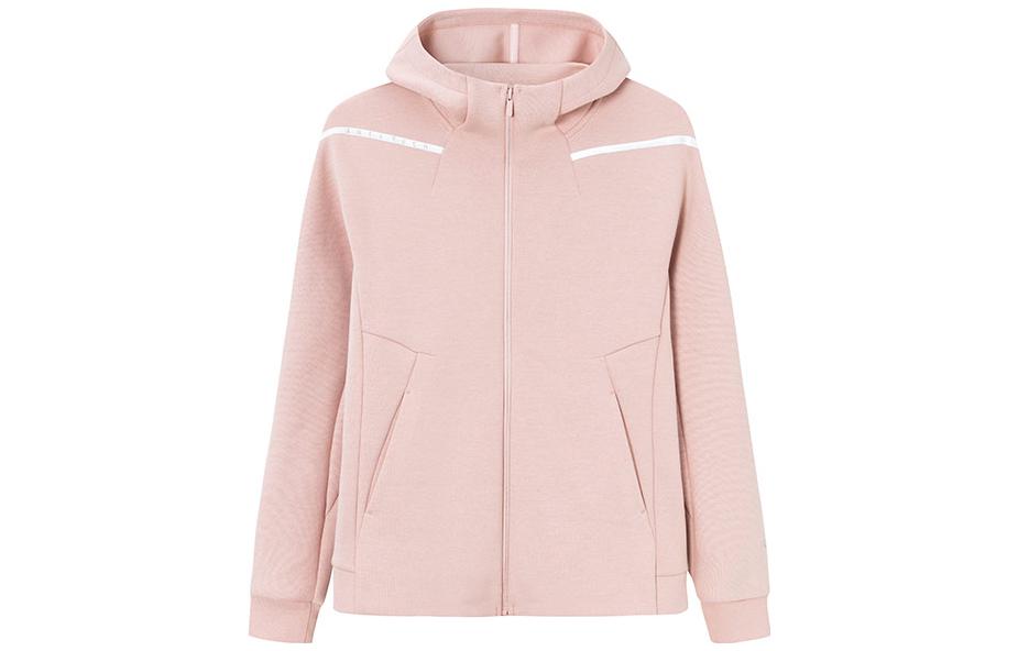 Anta Comprehensive Training Series Solid Color Zipper Hooded Cardigan Jacket Women's Xiangfei Pink