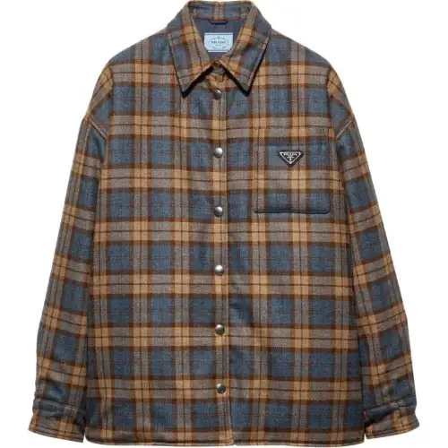PRADA Checked Wool twill Lumberjack Jacket