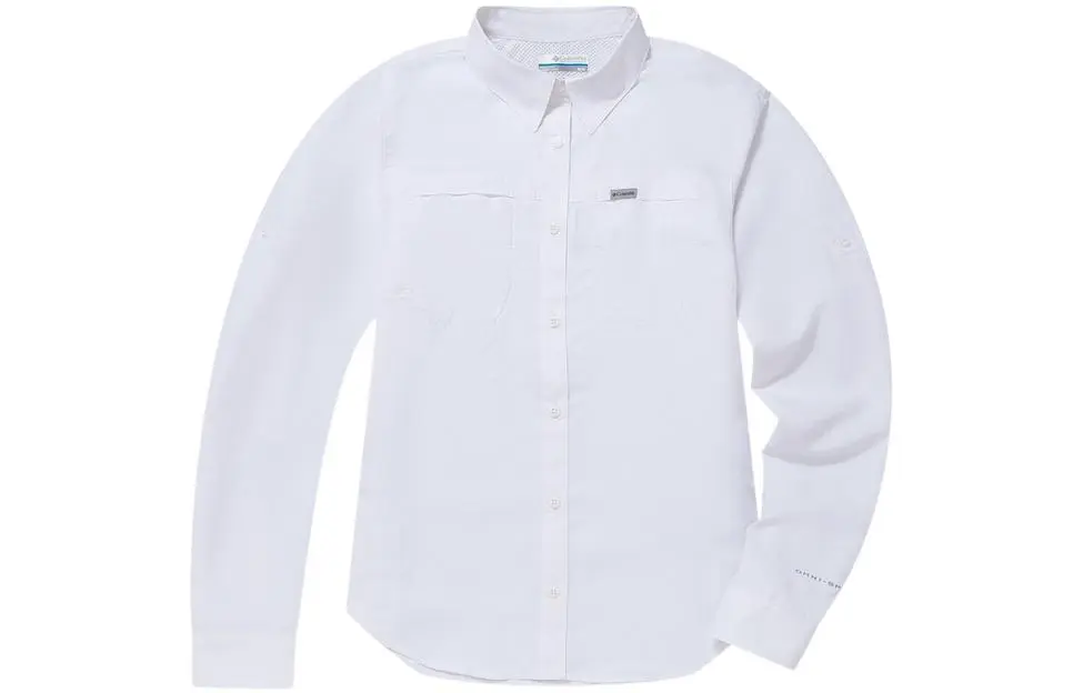 Columbia Shirts Women's White Lapel Moderate Shirt