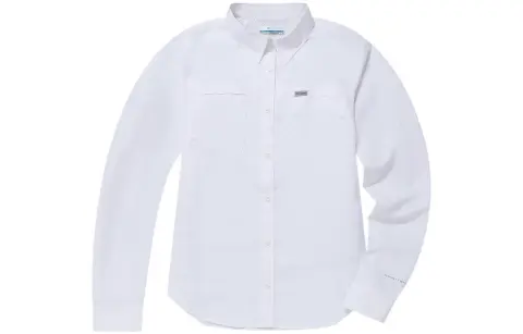 Columbia Shirts Women's White Lapel Moderate Shirt