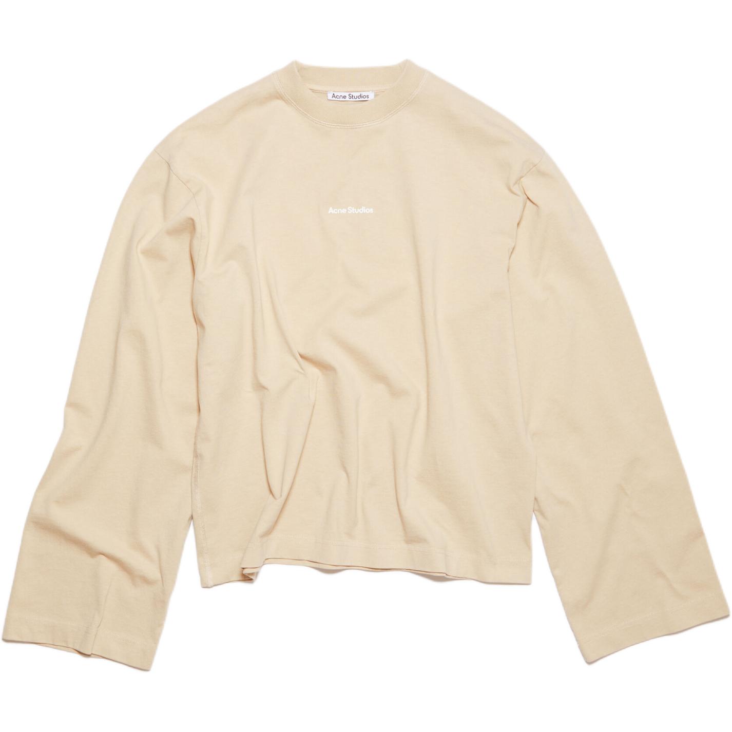 Женская футболка Acne Studios (бежевая)