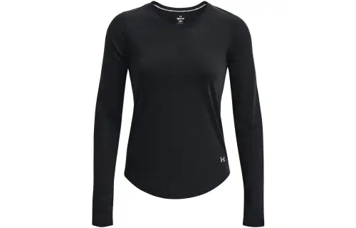 Under Armour T Shirts Women's Black Crew Neck Moderate Straight Fit