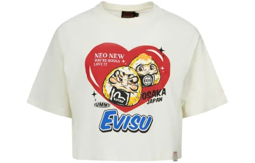 EVISU T Shirts Women's Crew Neck Moderate Straight Fit