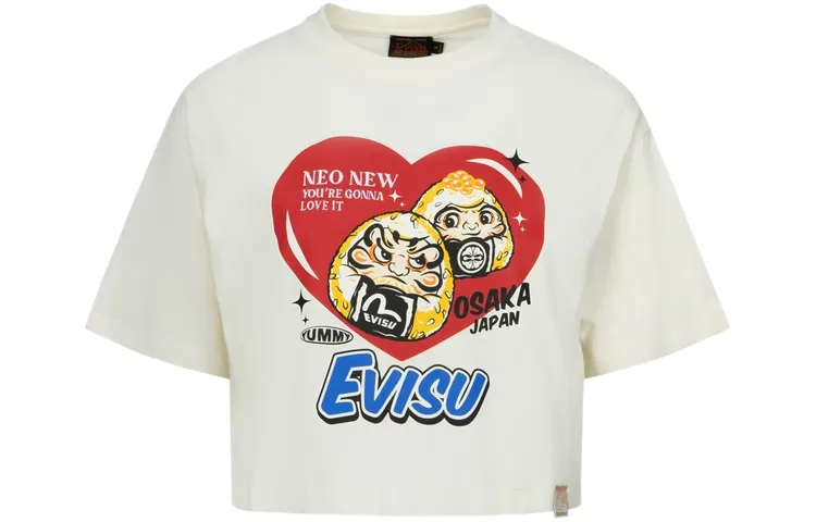 EVISU T Shirts Women's Crew Neck Moderate Straight Fit