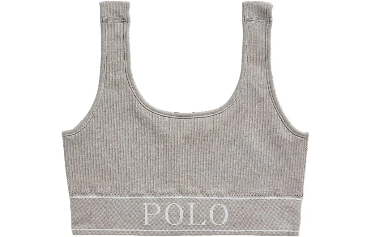 Polo Ralph Lauren Strapless Tops Women's Gray Crew Neck Moderate Straight Fit