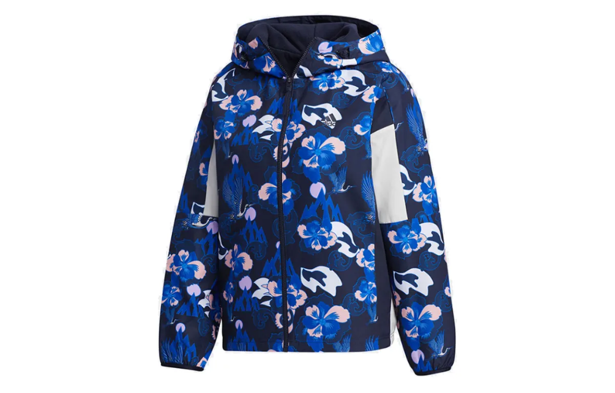 Adidas Jackets Women's Blue Hooded Moderate Other