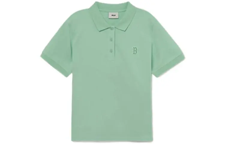 MLB Boston Red Sox Polo Shirts Women's Green Polo Collar Moderate Other