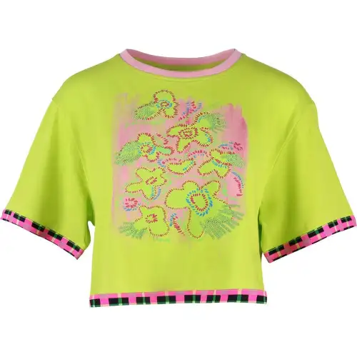 UGG T Shirts Women's Green Crew Neck Moderate Straight Fit