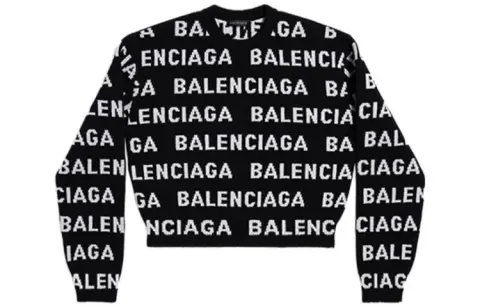 Balenciaga Allover FW23 Knitwear Regular Fit Women's Black