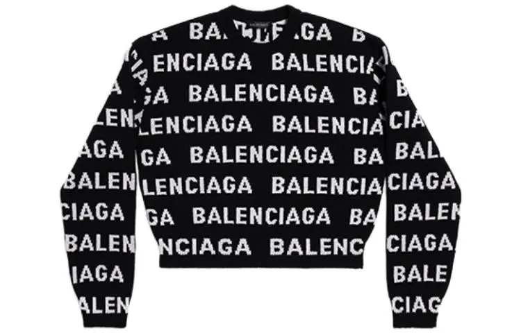 Balenciaga Allover FW23 Knitwear Regular Fit Women's Black