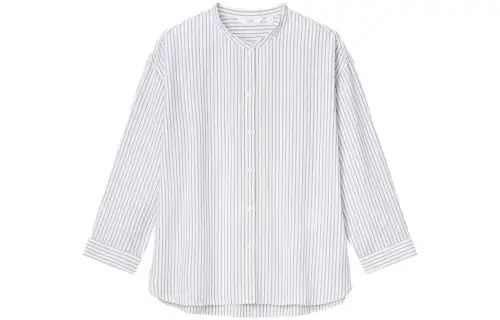 UNIQLO Shirts Women's White Stand Collar Moderate Other