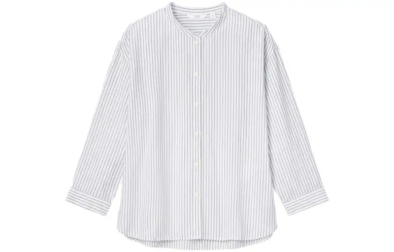 UNIQLO Shirts Women's White Stand Collar Moderate Other