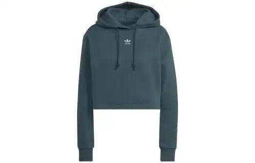 Adidas Originals Sweatshirts Women's Dark Green Hooded Moderate Regular
