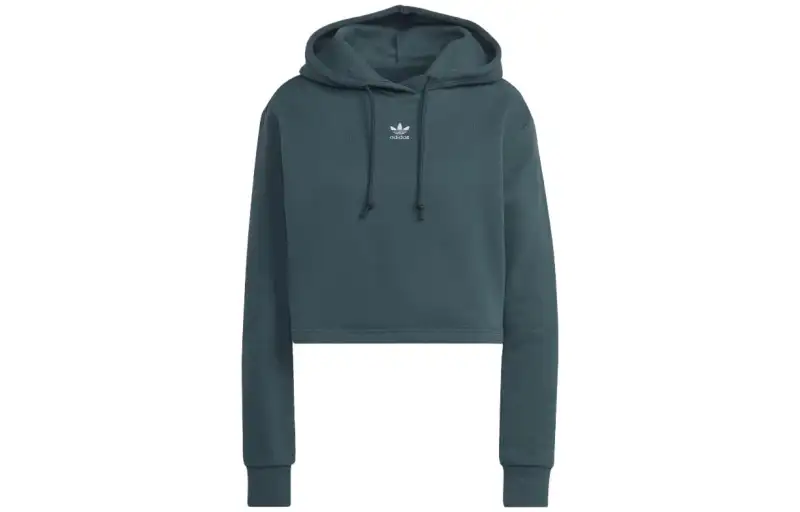Adidas Originals Sweatshirts Women's Dark Green Hooded Moderate Regular