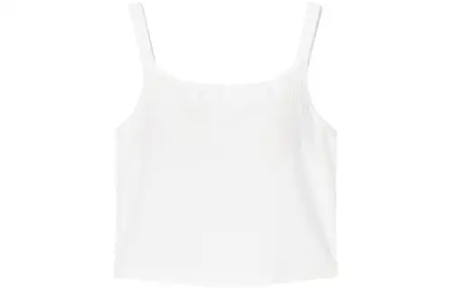 UNIQLO Camisoles Women's White Square Collar Moderate Straight Fit