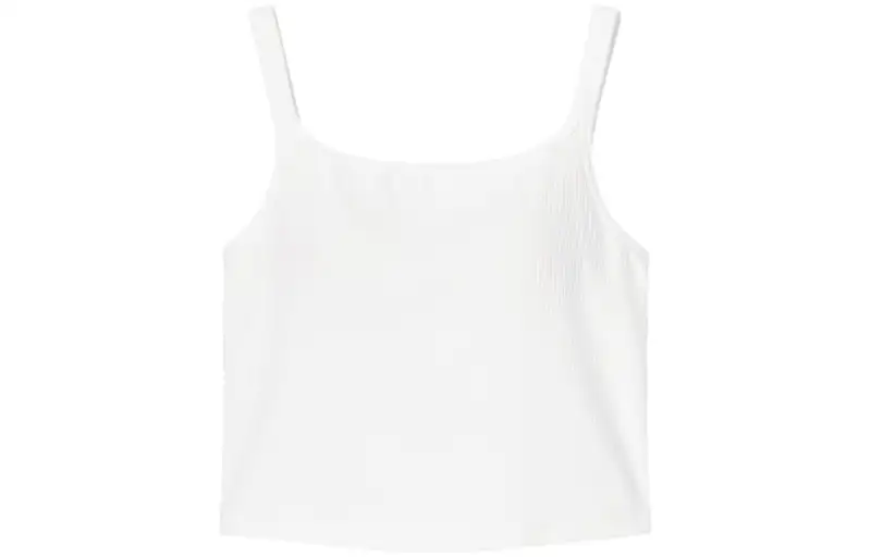 UNIQLO Camisoles Women's White Square Collar Moderate Straight Fit
