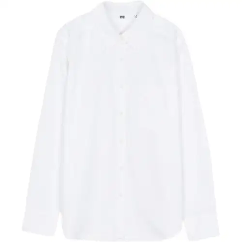 UNIQLO Shirts Women's Ivory Lapel Thin Other