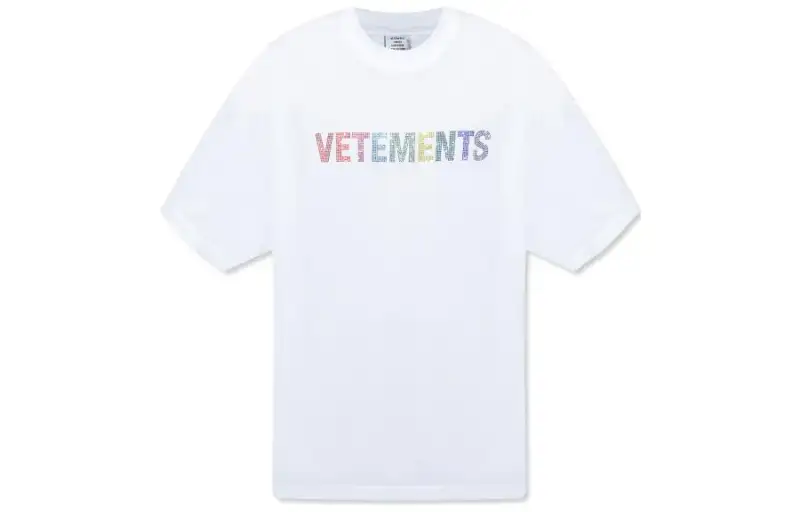 Vetements Crystal Logo T Shirt 'White'