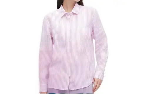 UNIQLO Shirts Women's Cyan Purple Pointed Collar Moderate Other