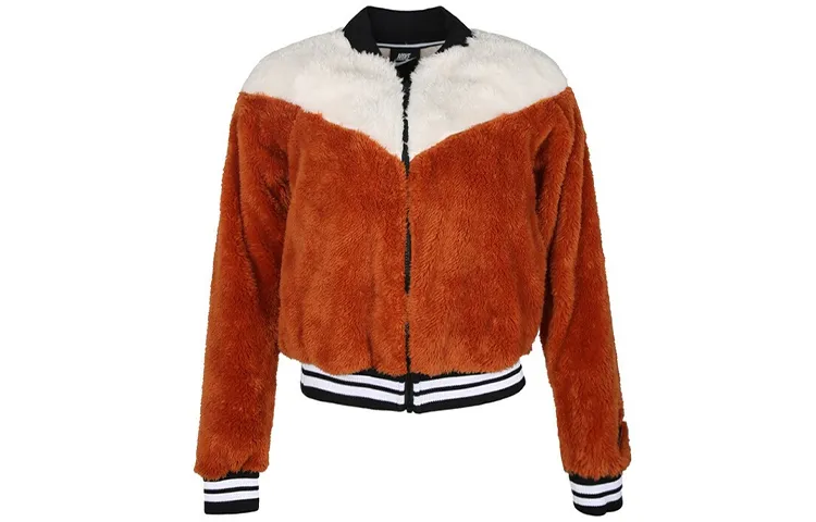 Nike Jackets Women's Caramel Baseball Collar Moderate Pilot
