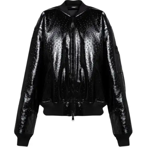 Balenciaga Leather Bomber Jacket
