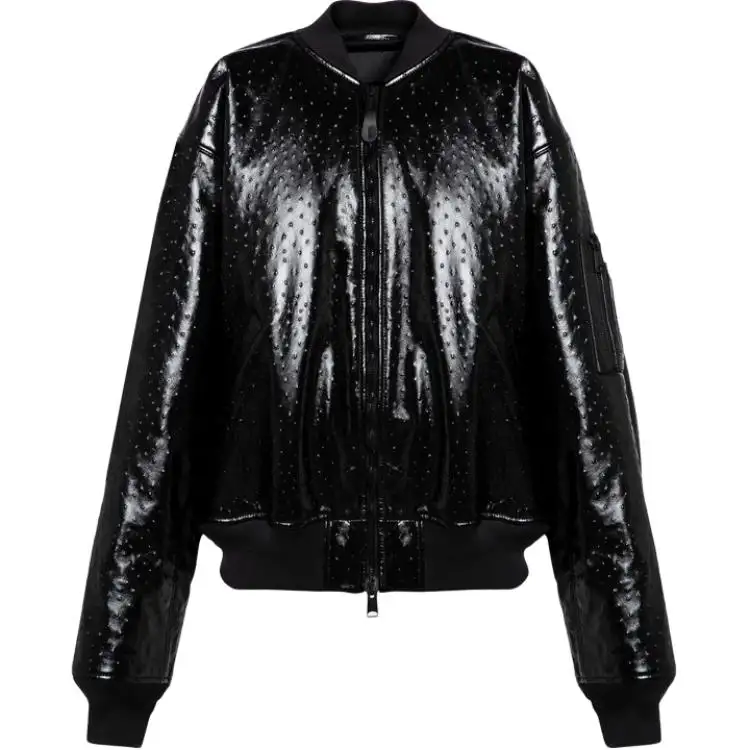 Balenciaga Leather Bomber Jacket