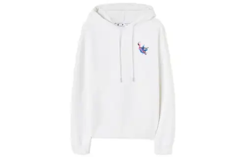 OFF WHITE Sweatshirts Women's White Hooded Non Detachable Moderate
